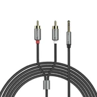 Аудио кабель HOCO UPA10, 3.5 мм – RCA x2, медные жилы, 1.5 м, для усилителя/колонок