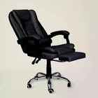 Офисное кресло руководителя Virgo X6 Black с мягким подголовником и резиновыми колесами для дома и офиса
