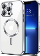 Чохол Wave Premium Metal Shining case with MagSafe (TPU) для Apple iPhone 13 Pro Max 6.7” Silver