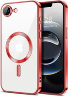 Чохол Wave Premium Metal Shining case with MagSafe (TPU) для Apple iPhone 16e 6.1” Red