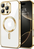Чохол Wave Premium Metal Shining case with MagSafe (TPU) для Apple iPhone 16 Pro 6.3” Gold