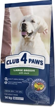 Сухой корм Club 4 Paws Premium для больших пород С уткой
