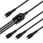 Дата кабель USB 2.0 AM to Lightning + Micro 5P + USB-C 1.2m 3.0A (PD60W data) Black ColorWay