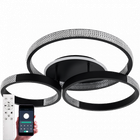 Светильник потолочный светодиодный LUMINARIA AKRILIKA ROUND 100W 4R BLACK 3000-6500К 9500Лм 800х690х115мм