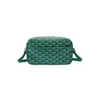 Премиальная сумка через плечо Goyard в зелёном цвете.