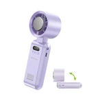 Вентилятор акумуляторний BAVIN BF-004 ICE CUBE TURBO FUN 10000RPM Violet