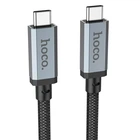 Кабель HOCO US05 USB4 HD high speed data cable Type-C to Type-C 100W 5A 1m Black