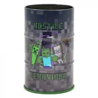 Стакан-подставка бочка "Minecraft" металл, серый YES 708376