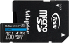 Карта пам'яті microSDXC із адаптером Team Group Elite 256 ГБ UHS-I/U3 Class 10 читання до 100 МБ/с запис до 50 МБ/с (TEAUSDX256GIV30A103)