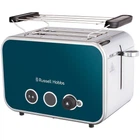 Тостер Russell Hobbs Distinctions 26431-56, нержавеющая сталь, 1670 Вт, поддон для крошек, Синий
