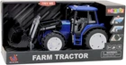 Zabawka LEAN Toys Traktor farmerski z ruchomą łyżką oraz ze światłami i dźwiękami 1:10 Niebieski 24712 (5905991057628)
