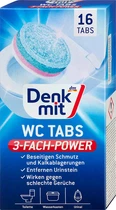 Таблетки DenkMit WC Power 3в1 для чистки унитаза, 16 шт