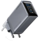 Мережевий зарядний пристрій Anker PowerPort GaNPrime 100W 2xUSB Type-C, USB Type-A Silver (A2688341)