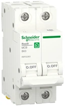 Автоматичний вимикач 2-полюсний Schneider Electric RESI9 2P 63A B 6 kA R9F02263