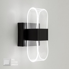 Светильник светодиодный настенный бра LUMINARIA LUMIERA SQUARE 12W 3000-6500К ON/OFF BLACK/CLEAR 220V IP20