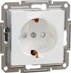 Розетка з заземленням та шторками без рамки Schneider Electric Asfora Білий EPH2970221
