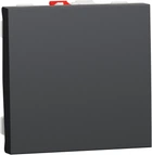 Перемикач 1-клавішний Schneider Electric Unica New 10А 2 модулі антрацит NU320354