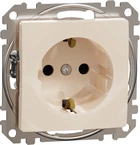 Розетка Schneider Electric Sedna Design з заземленням зі шторками Бежевий SDD112022