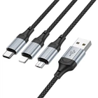 Data - Кабель HOCO X102 Fresh 3-in-1 Lightning / USB Type-C / Micro-USB, Black
