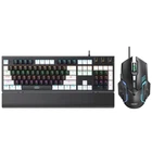 Клавіатура дротова XO KB-06 mixed color luminous mechanical 2в1 (Літери Англійські) + Миша провідна Чорний