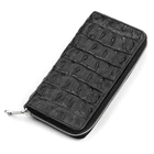 Кошелек-клатч из натуральной кожи крокодила черный CROCODILE LEATHER 18012
