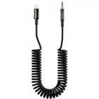 Кабель AUX Proove Steel Spring Lightning to 3.5 (1m) Black