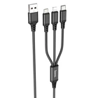 Кабель Combo HOCO Lightning/Type-C/Micro USB 3-in-1 Super charging cable X76 |1m, 2A| 5035676