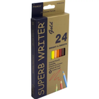 Олівці кольорові 24 кольори Superb Writer Gold 4100G-24CB Marco