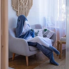 Пижама кигуруми акула Shark Blanket XL - 155-165 см Плед акула серо-синяя