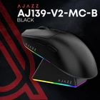 Миша Ajazz AJ139 V2 MC Wireless/Bluetooth/USB Black 12000DPI/PAW3311 (AJ139-V2-MC-B)