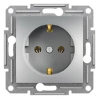 Розетка Schneider Electric Asfora с заземлением алюминий EPH2900161