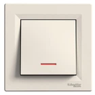 Выключатель одноклавишный Schneider Electric Asfora с подсветкой кремовый EPH1400123