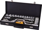 Набор инструментов MASTERTOOL PROFI ½" 24 шт 10-32 мм гнутый вороток CrV50BV30 металлический кейс 78-4125