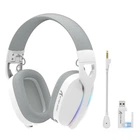 Беспроводные игровые наушники Attack Shark L90 Tri-Mode с микрофоном (Белые, BT/2.4G/AUX, 40 мм)