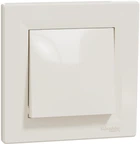 Перемикач 1-клавішний Schneider Electric Asfora самозажимний крем EPH0400123