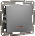 1-клавішний вимикач Schneider Electric Asfora з підсвіткою самозажимний антрацит (EPH1400171)