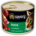 Вологий корм Savory для котів з качкою 200 г