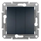 Выключатель трёхклавишный Schneider Electric Asfora антрацит EPH2100171