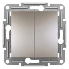 Перемикач двоклавішний Schneider Electric Asfora бронза EPH0600169