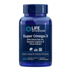 Life Extension, Super Omega-3, рыбий жир с ЭПК и ДГК, лигнанами кунжута и экстрактом оливы, 120 капсул