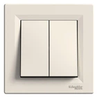 Перемикач 2-клавішний Schneider Electric Asfora самозажимний крем EPH0600123