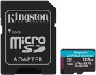 Карта памяти Kingston Canvas Go! Plus microSDXC 128GB UHS-I U3 V30 + SD-адаптер (SDCG4/128GB)
