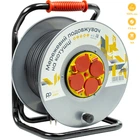 Підовжувач на котушці PowerPlant 40 м, 3x2.5мм2, 16A, 4 розетки, 100% мідь (JY-20022/40)