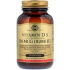 Вітамін D3 Vitamin D3 (Cholecalciferol) Solgar 250 мкг 10000 МО 120 капсул