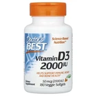 Вітамін D3 2000 МО Vitamin D3 Doctor's Best 180 капсул