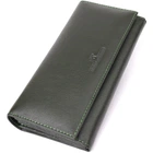 Горизонтальный кошелек у два сложения из натуральной кожи ST Leather 23067 Зеленый