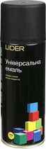 Эмаль аэрозольная Lider универсальная Ral 9005 черная матовая 400мл