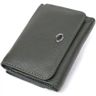 Женский кошелек компактного размера из натуральной кожи ST Leather 23072 Зеленый