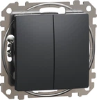 Перемикач 2-клавішний Schneider Electric Sedna Design Чорний SDD114108