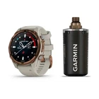 Смарт-годинник Garmin Смарт-годинник Garmin Descent Mk3i - 43 мм, бронзовий титан PVD, силіконовий ремінець французького сірого кольору + трансивер Descent T2